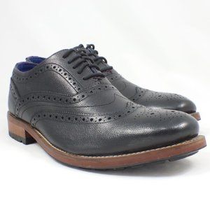 Ted Baker London Guri 7 Mens Size 10.5 Black Dress Oxford Wingtip Full Brogue